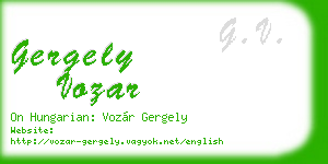 gergely vozar business card